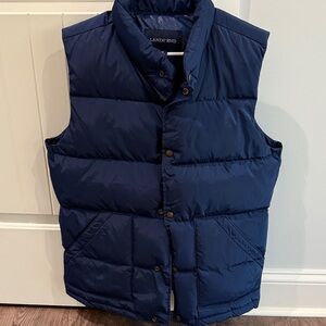 Lands' End Men's Navy Puffer Vest